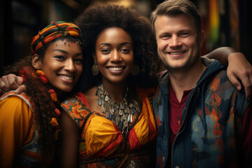 Picture showcases people from diverse traditions meeting, mingling, and enriching one another.