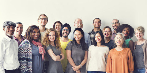 Picture showcases diverse people from various communities and backgrounds standing united