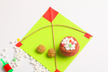 A picture of Kite, which is flied on the ocassion of Makar Sankranti