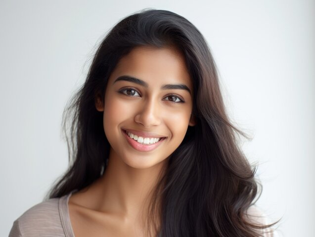 AI generated image through adobe express of a female